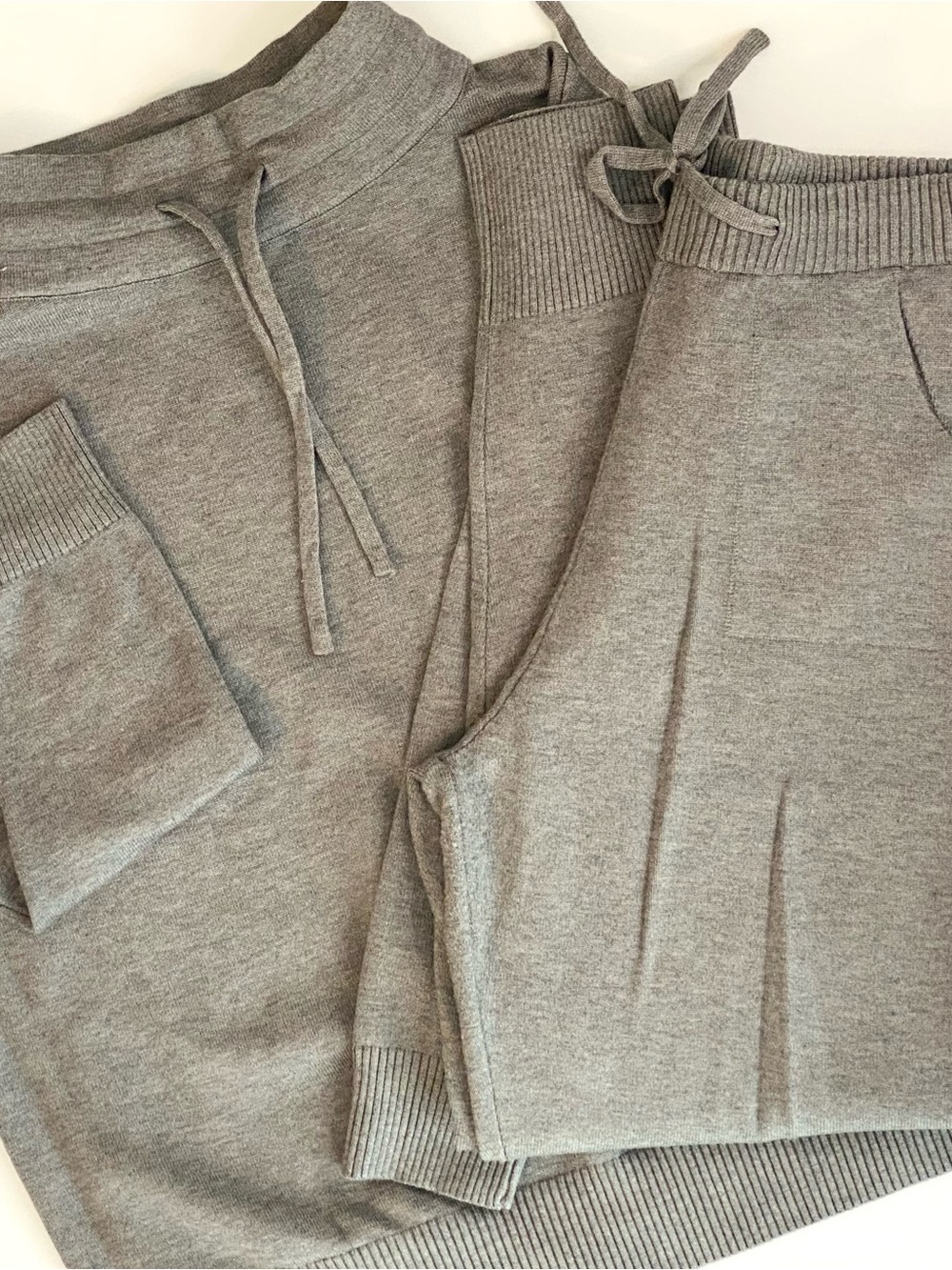 Soft Gray Lounge Set Womens Medium Matching Jogger Sweat Set Cozy Minimalist